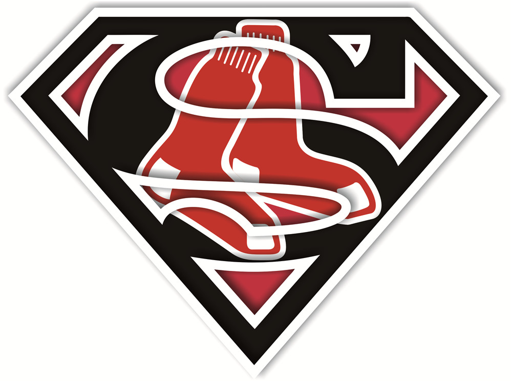 Boston Red Sox superman logos iron on heat transfer...